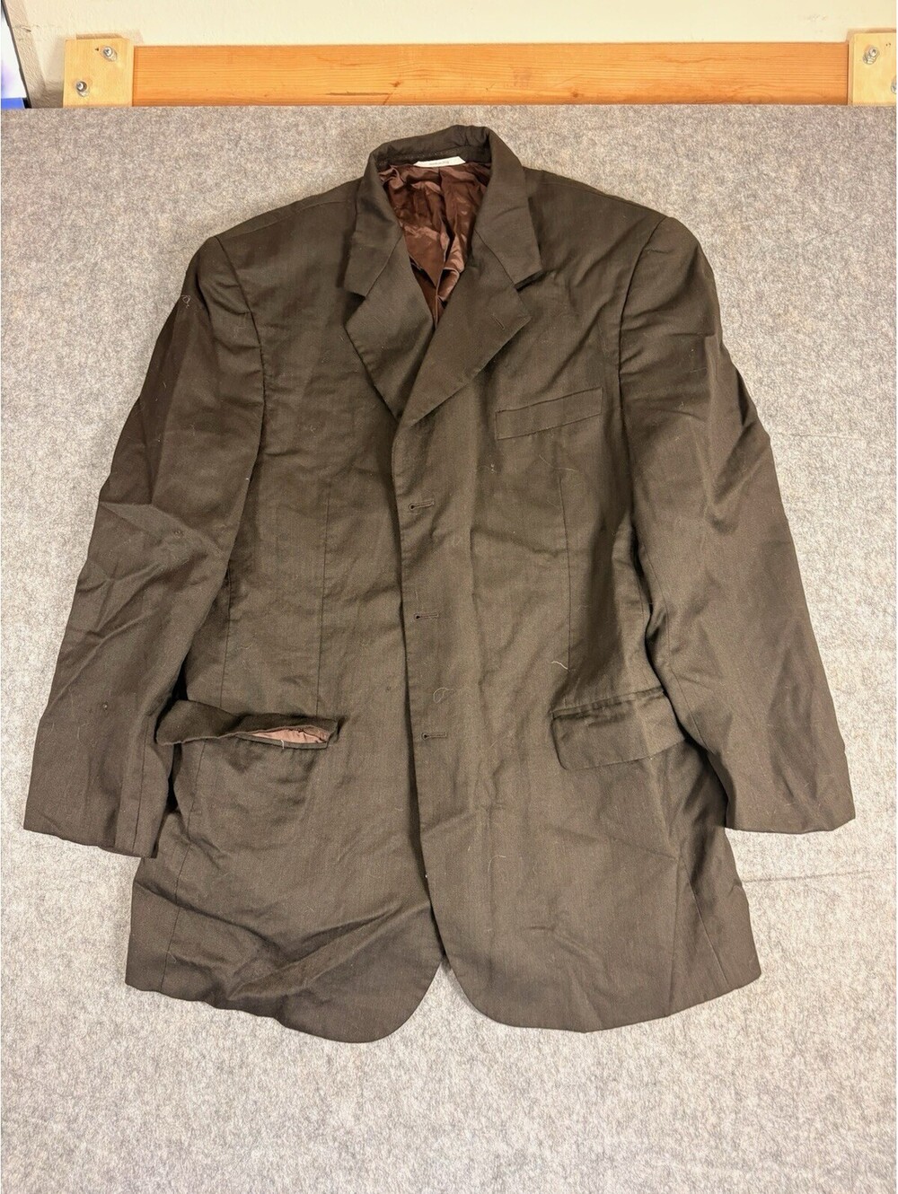 San Remo Eleganza Tradizione 44R Wool Brown Blazer Jacket